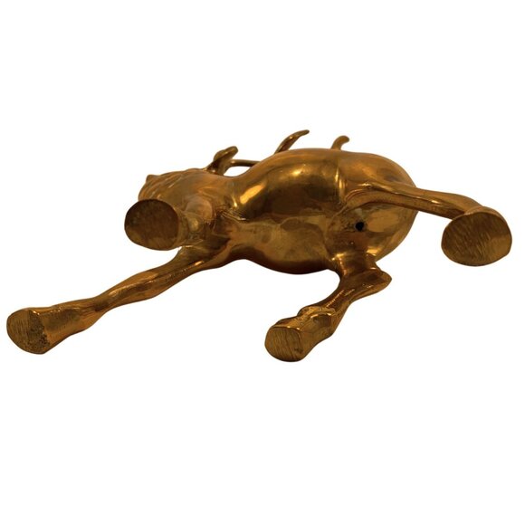 Vintage Brass Stag Deer Elk Reindeer Figurine Sculpture Decoration Collectible - Picture 4 of 8